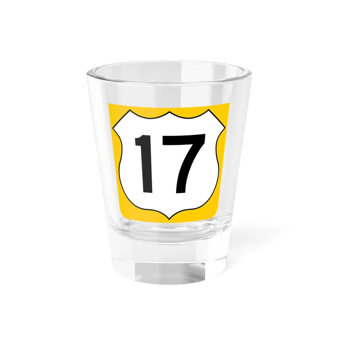 US 17 FL reversed (Florida) (Road Sign) Shot Glass 1.5oz 1.5oz - Go Mug Yourself