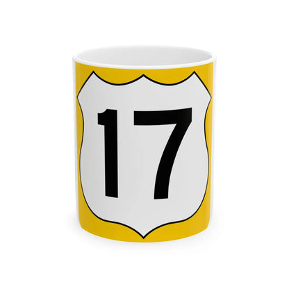 US 17 FL reversed (Florida) (Road Sign) White Coffee Mug 11oz - Go Mug Yourself