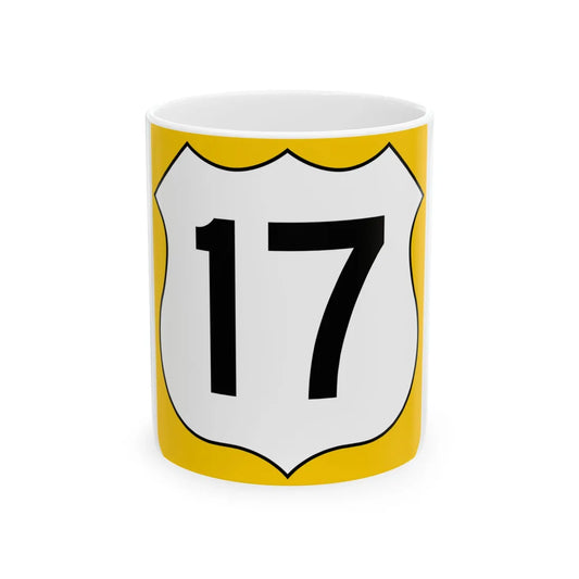 US 17 FL reversed (Florida) (Road Sign) White Coffee Mug 11oz - Go Mug Yourself