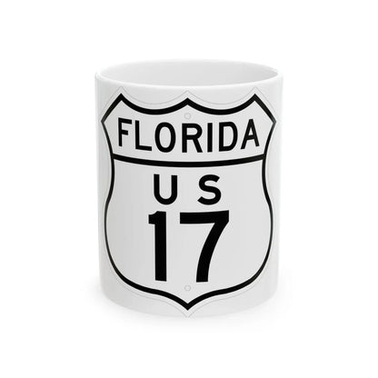 US 17 Florida 1948 (Florida) (Road Sign) White Coffee Mug 11oz - Go Mug Yourself
