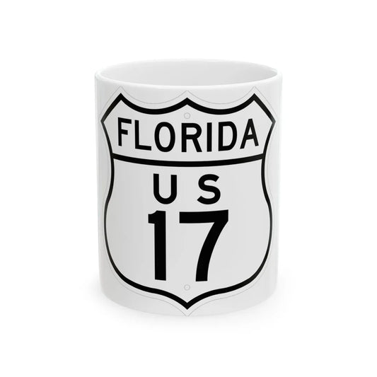 US 17 Florida 1948 (Florida) (Road Sign) White Coffee Mug 11oz - Go Mug Yourself