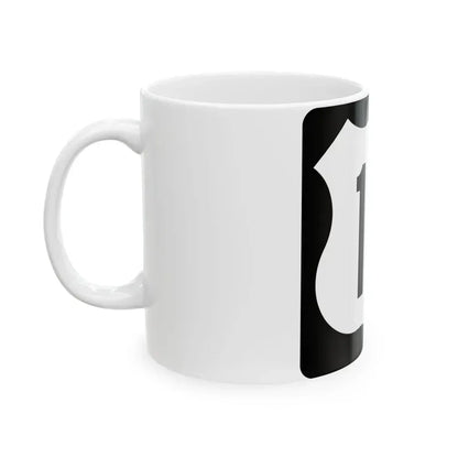 US 18 IA (Iowa) (Road Sign) White Coffee Mug - Go Mug Yourself