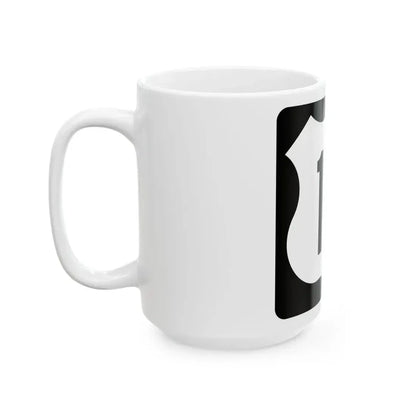 US 18 IA (Iowa) (Road Sign) White Coffee Mug - Go Mug Yourself
