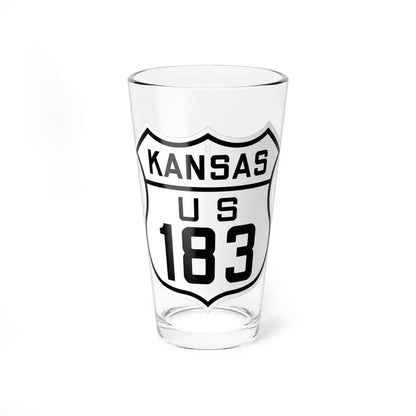 US 183 Kansas 1926 (Kansas) (Road Sign) Pint Glass 16oz 16oz - Go Mug Yourself