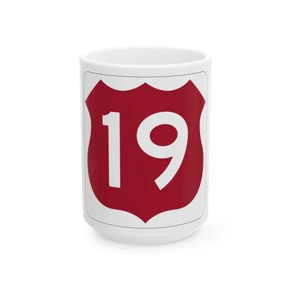 US 19 FL (Florida) (Road Sign) White Coffee Mug 15oz - Go Mug Yourself