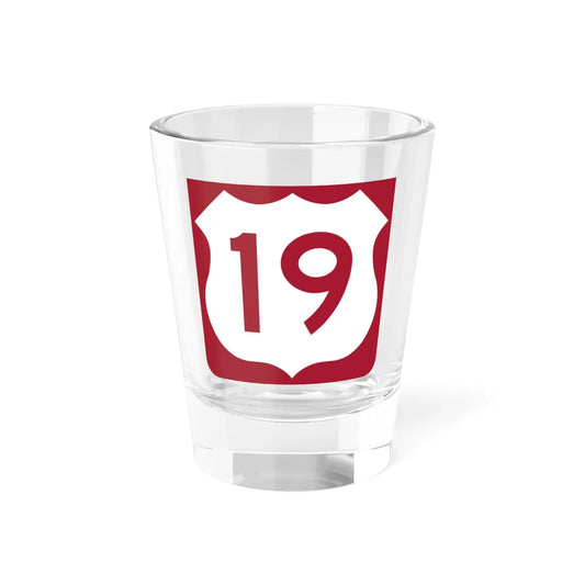 US 19 FL reversed (Florida) (Road Sign) Shot Glass 1.5oz 1.5oz - Go Mug Yourself