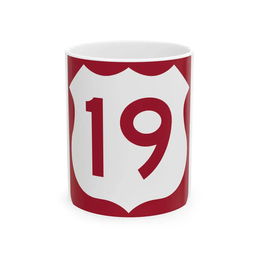 US 19 FL reversed (Florida) (Road Sign) White Coffee Mug 11oz - Go Mug Yourself