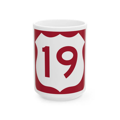 US 19 FL reversed (Florida) (Road Sign) White Coffee Mug 15oz - Go Mug Yourself