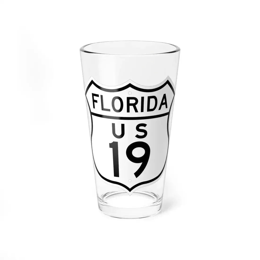 US 19 Florida 1948 (Florida) (Road Sign) Pint Glass 16oz 16oz - Go Mug Yourself