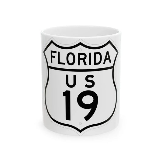 US 19 Florida 1948 (Florida) (Road Sign) White Coffee Mug 11oz - Go Mug Yourself