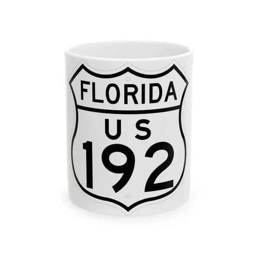US 192 Florida 1948 (Florida) (Road Sign) White Coffee Mug 11oz - Go Mug Yourself