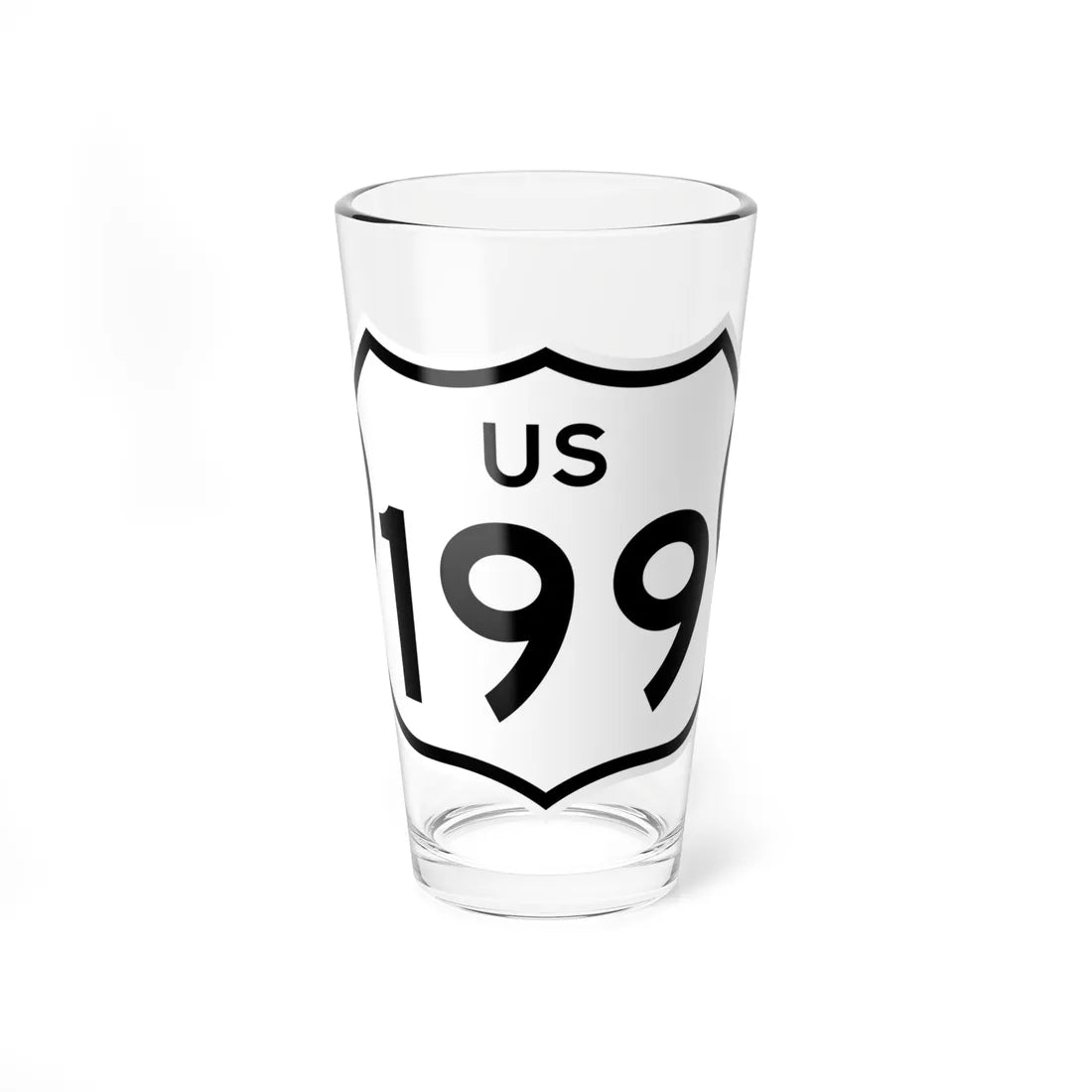 US 199 1961 cutout (California) (Road Sign) Pint Glass 16oz - Go Mug Yourself