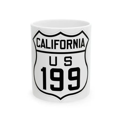 US 199 California 1926 (California) (Road Sign) White Coffee Mug 11oz - Go Mug Yourself