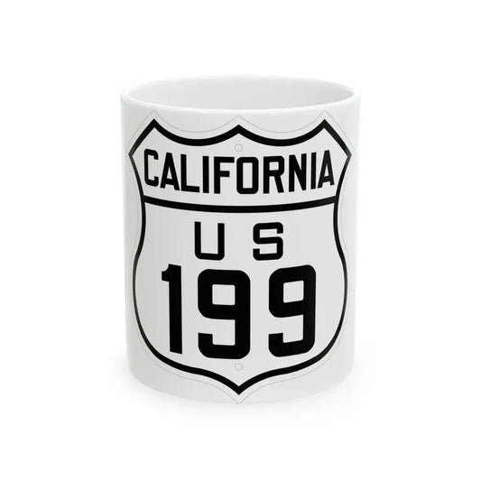 US 199 California 1926 (California) (Road Sign) White Coffee Mug 11oz - Go Mug Yourself
