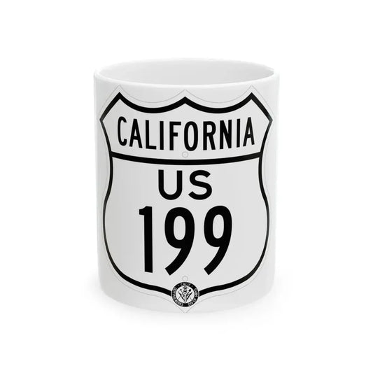 US 199 California 1948 (California) (Road Sign) White Coffee Mug 11oz - Go Mug Yourself