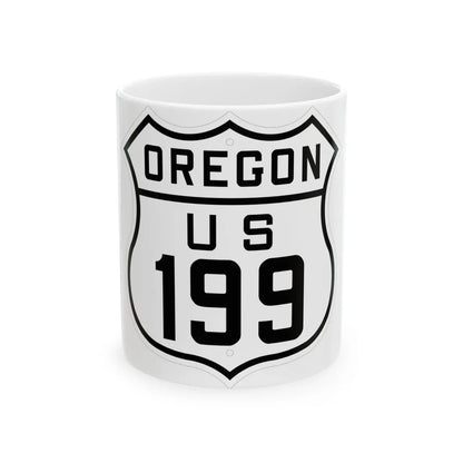 US 199 Oregon 1926 (Oregon) (Road Sign) White Coffee Mug 11oz - Go Mug Yourself