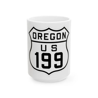 US 199 Oregon 1926 (Oregon) (Road Sign) White Coffee Mug 15oz - Go Mug Yourself