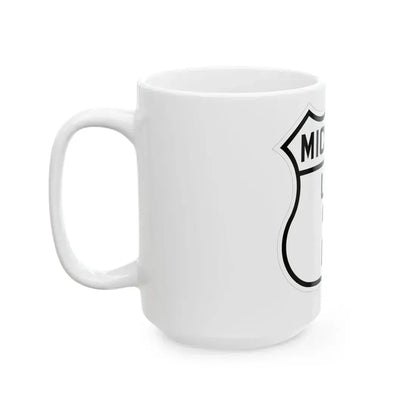 US 2 Michigan 1926 (Michigan) (Road Sign) White Coffee Mug - Go Mug Yourself