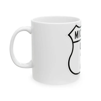 US 2 Michigan 1948 (Michigan) (Road Sign) White Coffee Mug - Go Mug Yourself