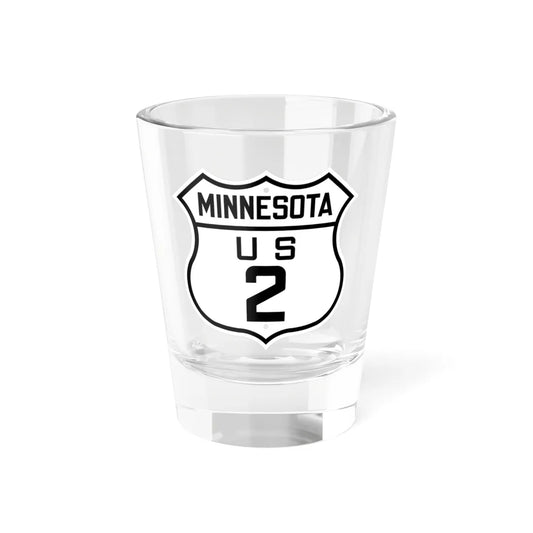 US 2 Minnesota 1926 (Minnesota) (Road Sign) Shot Glass 1.5oz 1.5oz - Go Mug Yourself