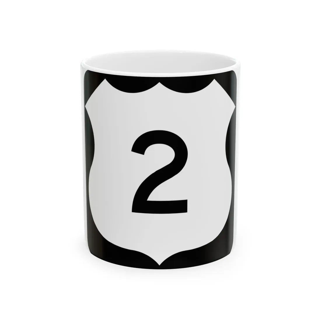 US 2 MN 1961 (Minnesota) (Road Sign) White Coffee Mug 11oz - Go Mug Yourself