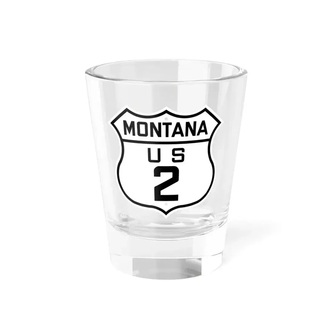 US 2 Montana 1926 (Montana) (Road Sign) Shot Glass 1.5oz 1.5oz - Go Mug Yourself