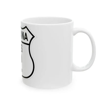 US 2 Montana 1926 (Montana) (Road Sign) White Coffee Mug - Go Mug Yourself