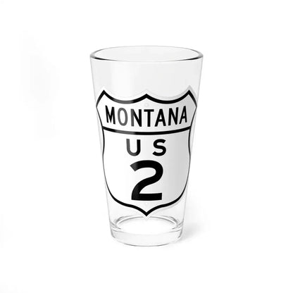 US 2 Montana 1948 (Montana) (Road Sign) Pint Glass 16oz 16oz - Go Mug Yourself