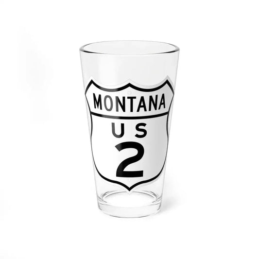 US 2 Montana 1948 (Montana) (Road Sign) Pint Glss 16oz 16oz - Go Mug Yourself