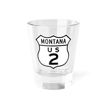 US 2 Montana 1948 (Montana) (Road Sign) Shot Glass 1.5oz 1.5oz - Go Mug Yourself