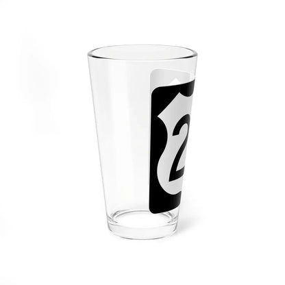 US 20 IA (Iowa) (Road Sign) Pint Glass 16oz - Go Mug Yourself