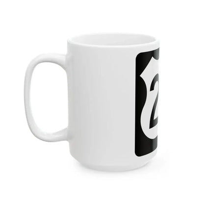 US 20 IA (Iowa) (Road Sign) White Coffee Mug - Go Mug Yourself