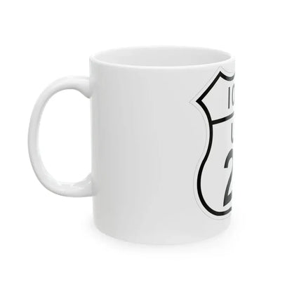 US 20 Iowa 1948 (Iowa) (Road Sign) White Coffee Mug - Go Mug Yourself