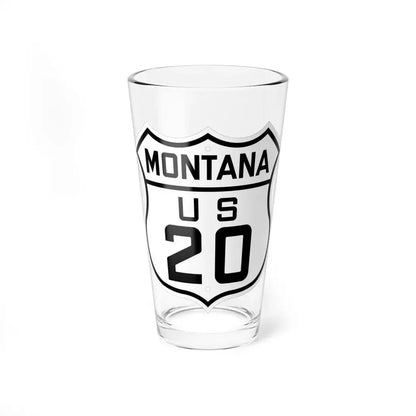 US 20 Montana 1926 (Montana) (Road Sign) Pint Glss 16oz 16oz - Go Mug Yourself
