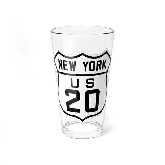 US 20 New York 1926 (New York) (Road Sign) Pint Glass 16oz 16oz - Go Mug Yourself