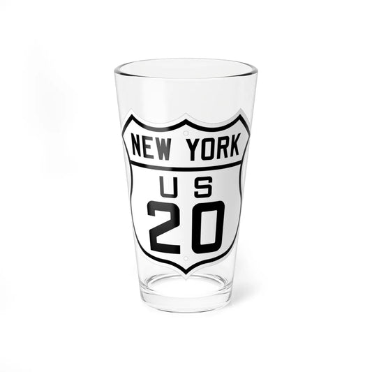 US 20 New York 1926 (New York) (Road Sign) Pint Glss 16oz 16oz - Go Mug Yourself