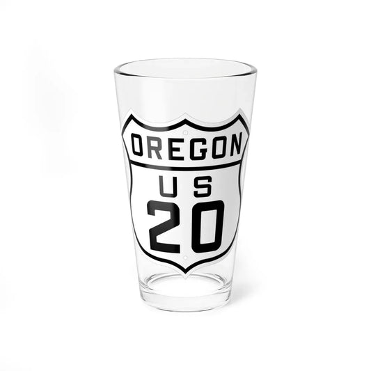 US 20 Oregon 1926 (Oregon) (Road Sign) Pint Glass 16oz 16oz - Go Mug Yourself