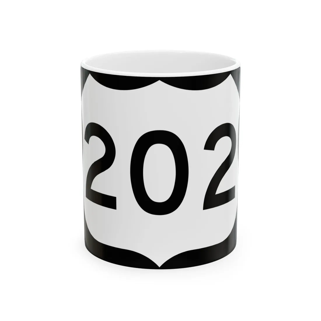 US 202 NY (New York) (Road Sign) White Coffee Mug 11oz - Go Mug Yourself