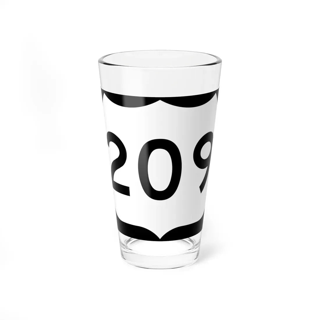 US 209 NY (New York) (Road Sign) Pint Glass 16oz 16oz - Go Mug Yourself