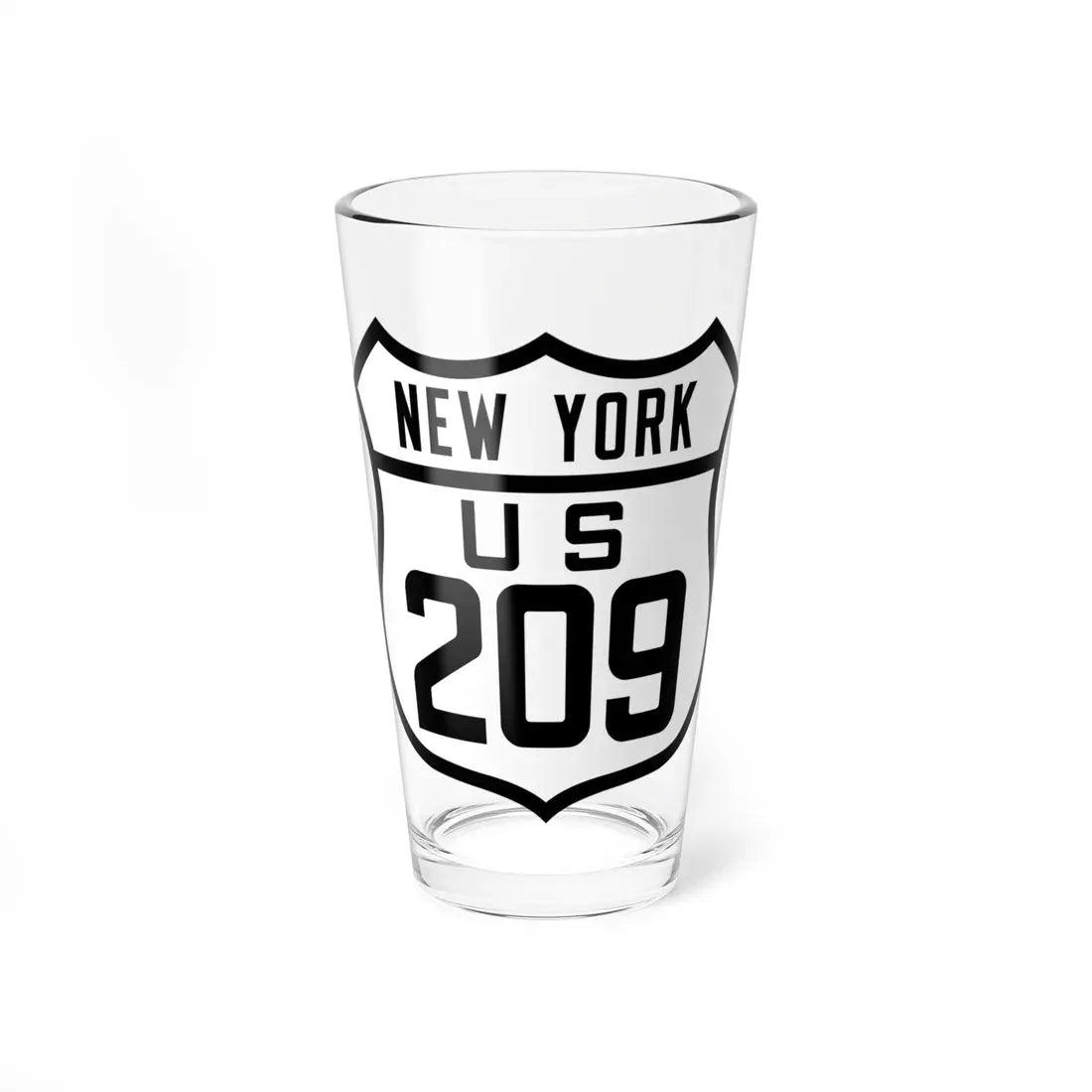 US 209 NY Old (New York) (Road Sign) Pint Glass 16oz 16oz - Go Mug Yourself