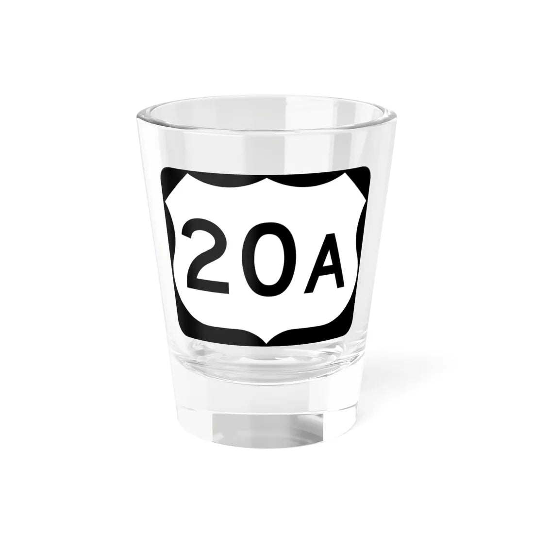 US 20A NY (New York) (Road Sign) Shot Glass 1.5oz 1.5oz - Go Mug Yourself