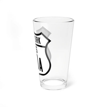 US 20A NY Old (New York) (Road Sign) Pint Glss 16oz - Go Mug Yourself
