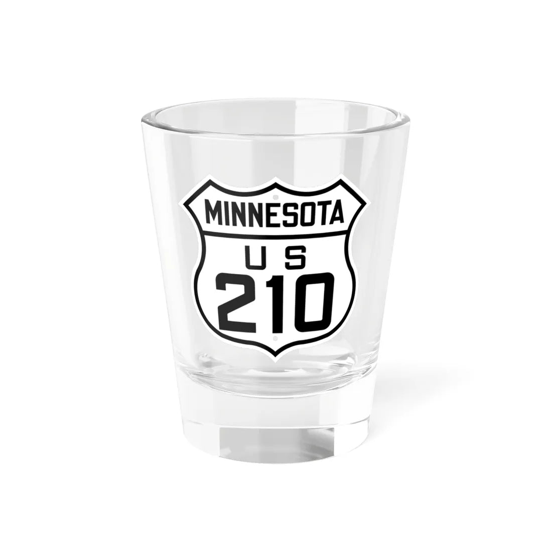 US 210 Minnesota 1926 (Minnesota) (Road Sign) Shot Glass 1.5oz 1.5oz - Go Mug Yourself