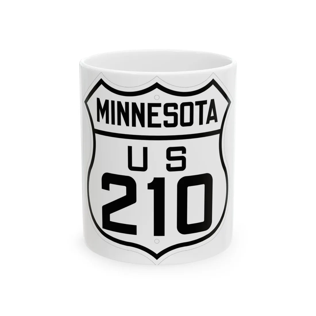 US 210 Minnesota 1926 (Minnesota) (Road Sign) White Coffee Mug 11oz - Go Mug Yourself