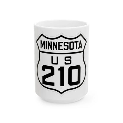 US 210 Minnesota 1926 (Minnesota) (Road Sign) White Coffee Mug 15oz - Go Mug Yourself