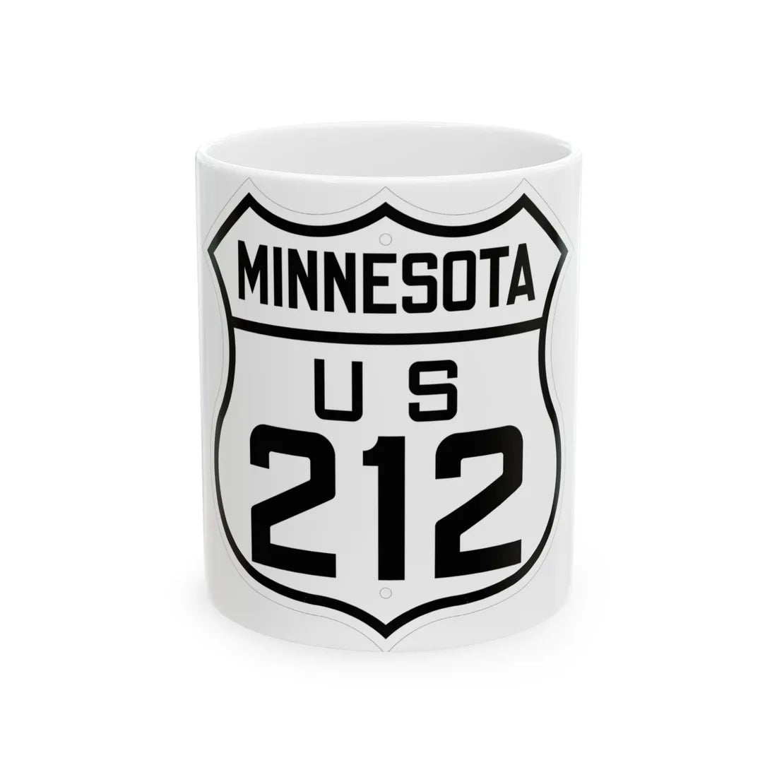US 212 Minnesota 1926 (Minnesota) (Road Sign) White Coffee Mug 11oz - Go Mug Yourself