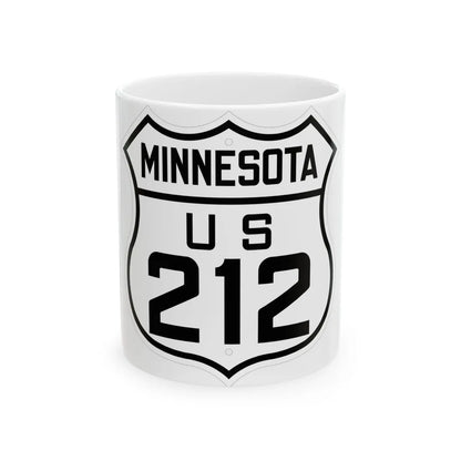 US 212 Minnesota 1926 (Minnesota) (Road Sign) White Coffee Mug 11oz - Go Mug Yourself