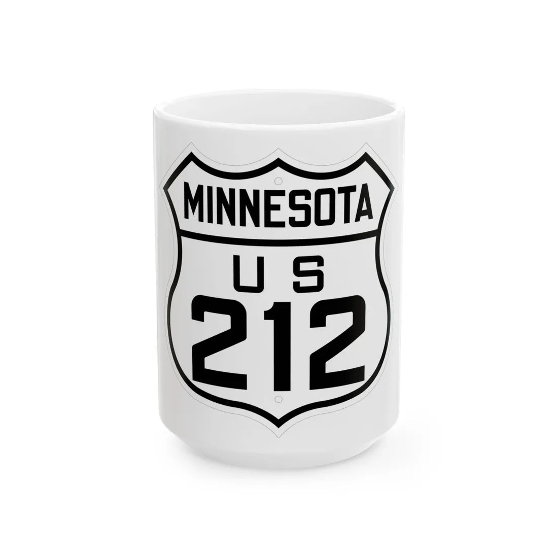 US 212 Minnesota 1926 (Minnesota) (Road Sign) White Coffee Mug 15oz - Go Mug Yourself