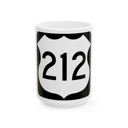 US 212 MN 1961 (Minnesota) (Road Sign) White Coffee Mug 15oz - Go Mug Yourself