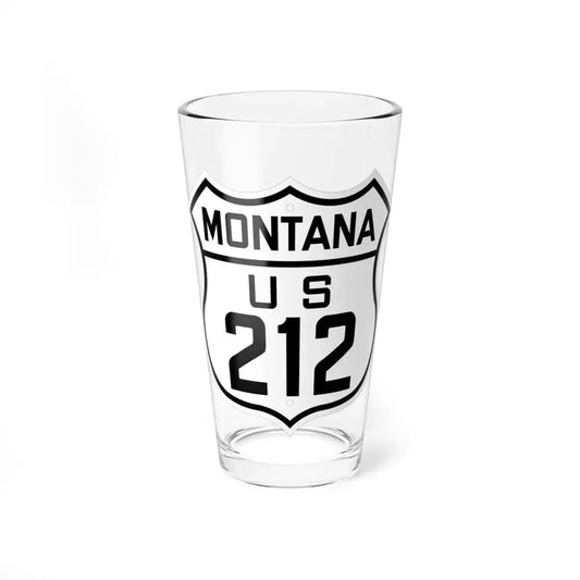 US 212 Montana 1926 (Montana) (Road Sign) Pint Glass 16oz 16oz - Go Mug Yourself
